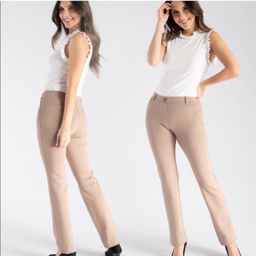BetaBrand Straight Leg Yoga Knit Dress Pant